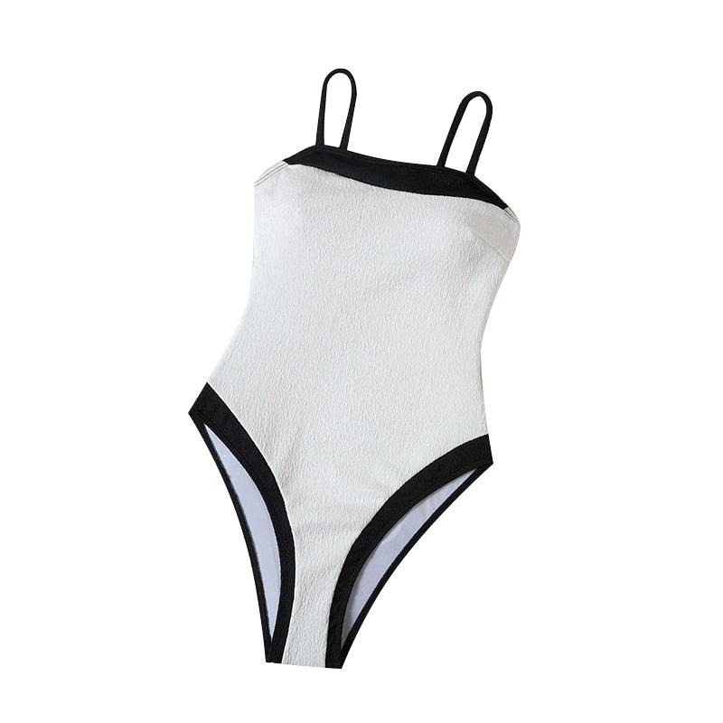 Sexy Frauen Einteiliger Badeanzug Weibliche Bademode Badeanzug Beachwear Hohe Taille Patchwork Badeanzug