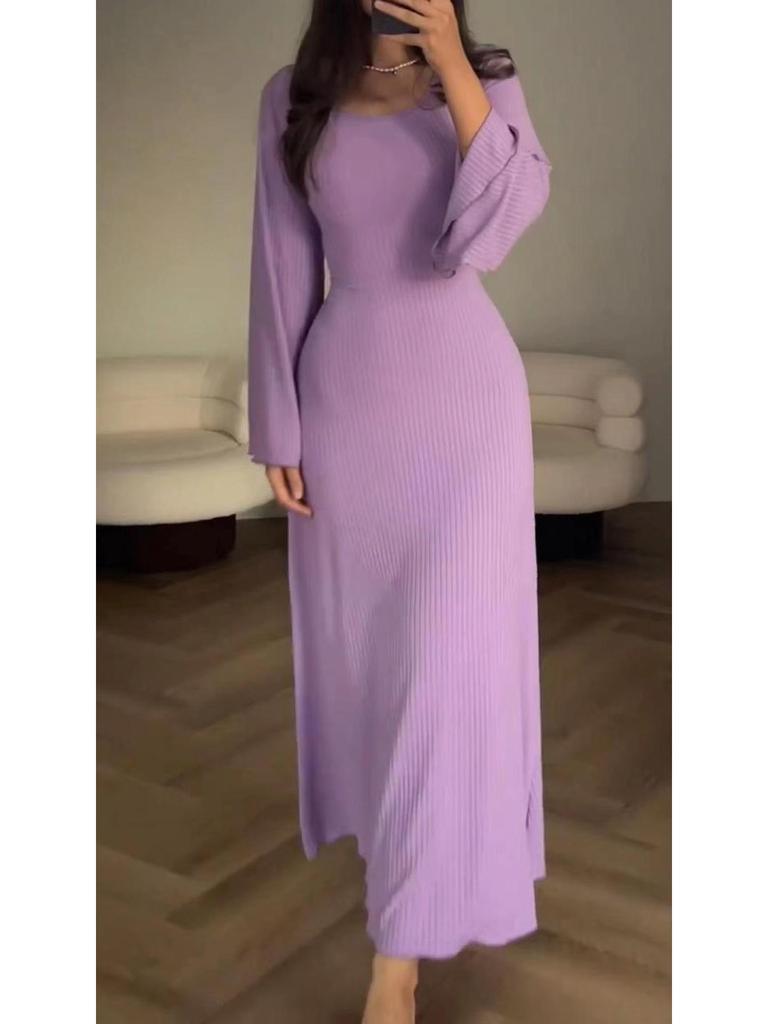 Women's 2024 Spring/Autumn Long-Sleeve Loose Casual Professional Dress