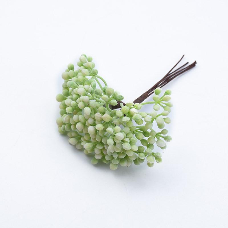 6pcs Artificial Plants Plastic Brooch Scrapbook Wedding Decorative Flowers Wreaths Diy Gifts Box Christmas Decorations for Home