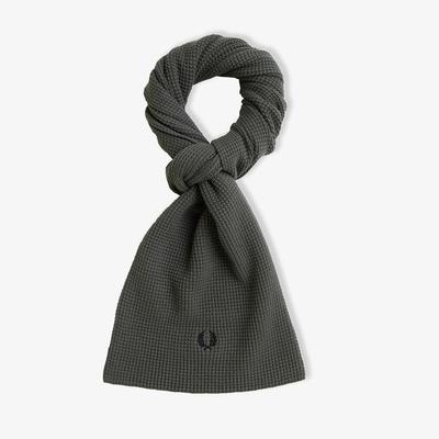 Waffle Knit Cotton Scarf - Field Green Cfpu2438150-638