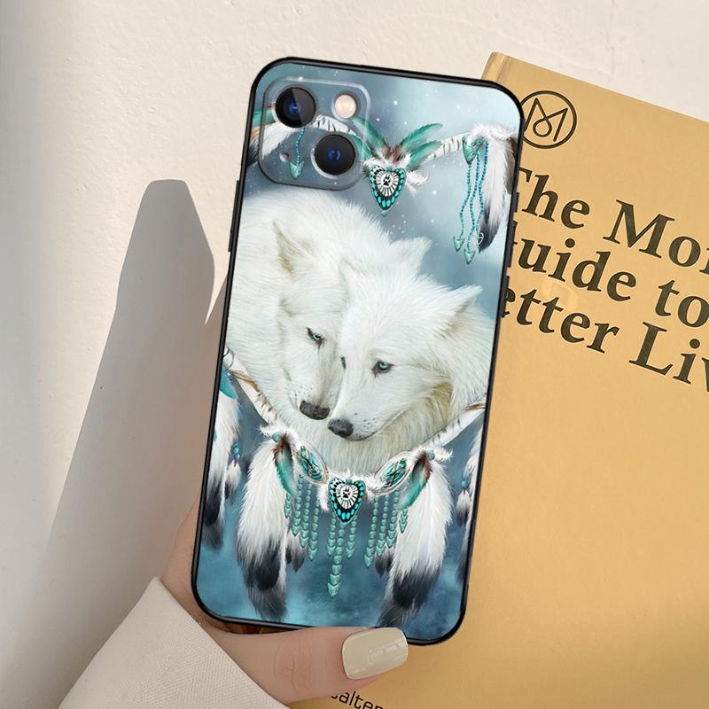 Dream Catcher Feather Wolf Phone Case For iPhone 17 16 14 13 12 11 15 Pro Max mini XR 16e 15 16 Plus 17 Air Full Cover