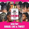 Lockencreme Leichte Leave-In Lockendefinierende Creme für lockiges & welliges Haar, Anti-Frizz Feuchtigkeitsspender und Lockenaktivator Texturgeber mit marokkanischem Öl und