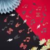 Cheereveal 200PCS Born to Rock Party Confetti - Red Black Music Note, Rock & Roll Decorations Theme Party Supplies Birthday Baby Shower