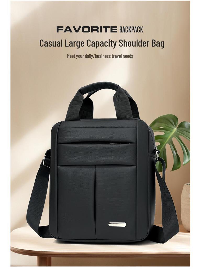 2024 Trendy Men's Large-Capacity Crossbody Business Shoulder and Tablet Bag