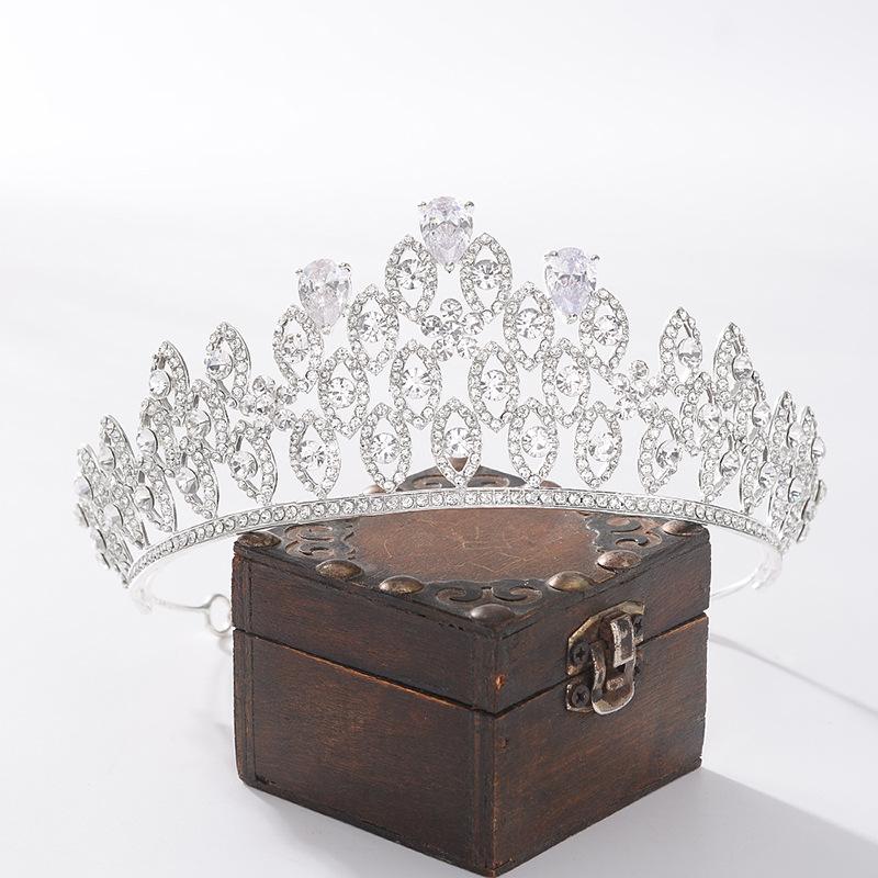 Bridal Jewelry AAA Zircon Crown European Style Wedding Crown Headband