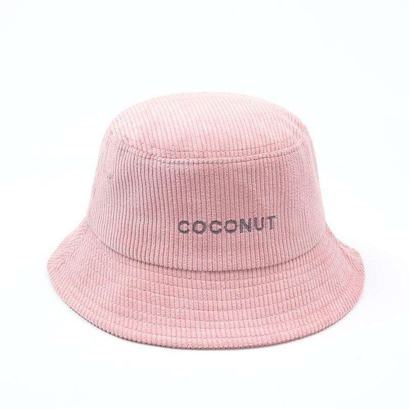 Winter corduroy bucket hat trendy versatile fashion basin hat retro candy color bucket hat