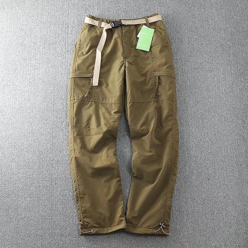 Autumn and Winter Plus Size Men's Thickened and Padded Work Trousers  Waterproof Outdoor Hundred Warm Anti-cold Windproof Casual Work Trousers