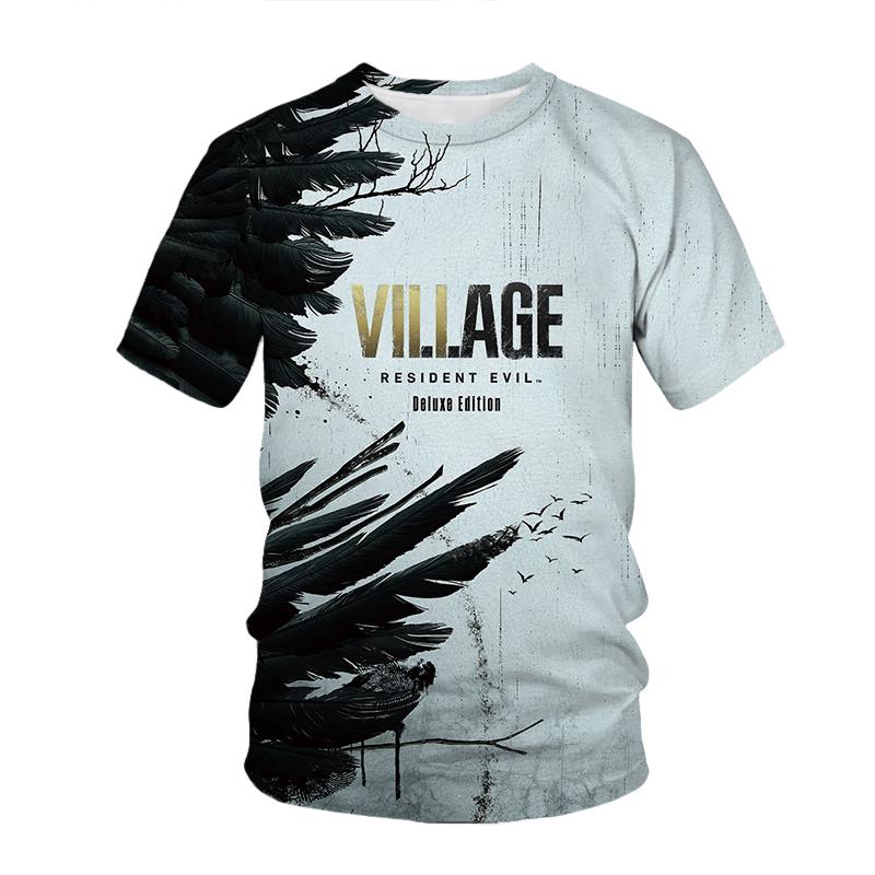Horror Game Resident Evil 3D Print T-shirts Men Women Short Sleeve O-Neck t shirt Fashion Harajuku Top Tee Oversized Y2k Clothes