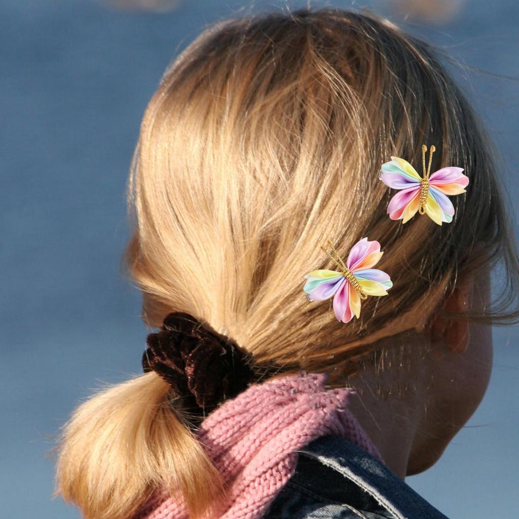 2 Pieces Butterfly Hair Clips Curly Straight Hair Versatile Braids Hair Accessories Hair Pins for Wedding Birthday Gifts Street