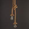 Lustre - starryol - vintage - corde de chanvre - 2 douilles e27 - pliable