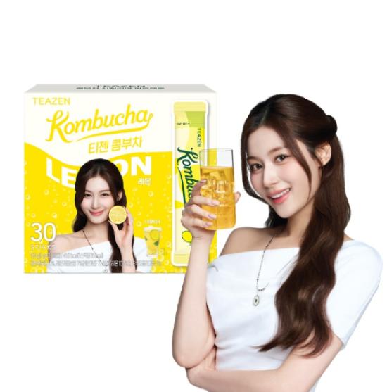 Teazen Kombucha 30 Sticks TWICE Fotokarten Edition | Koreanisches Getränkepulver mit zufälliger Fotokarte