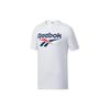 Reebok CL F Vector T-shirt Letterlogo Print Ademend Ronde Hals Korte Mouw T-shirt Unisex Tops Wit FK2655