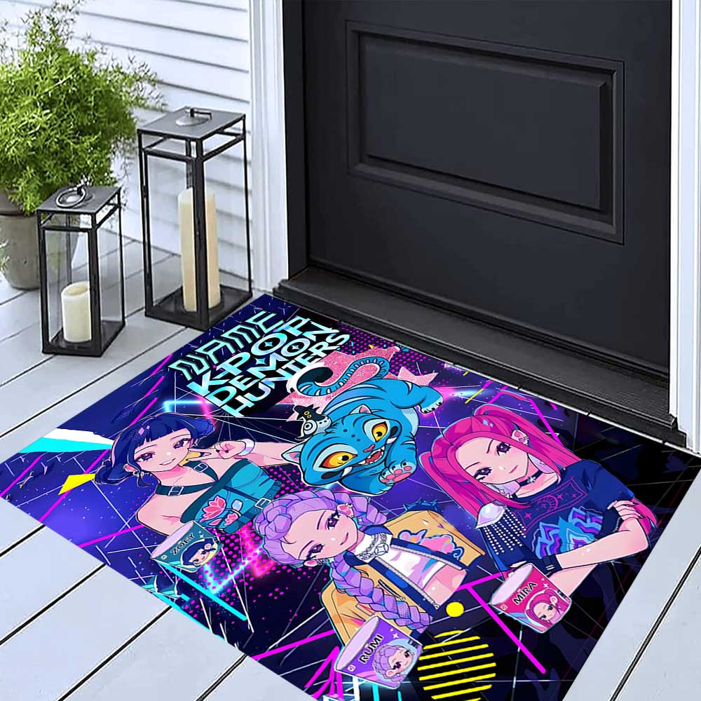 K Pop Demon Hunters Customize your name rug, office chair cushion, home bedroom living room gift.