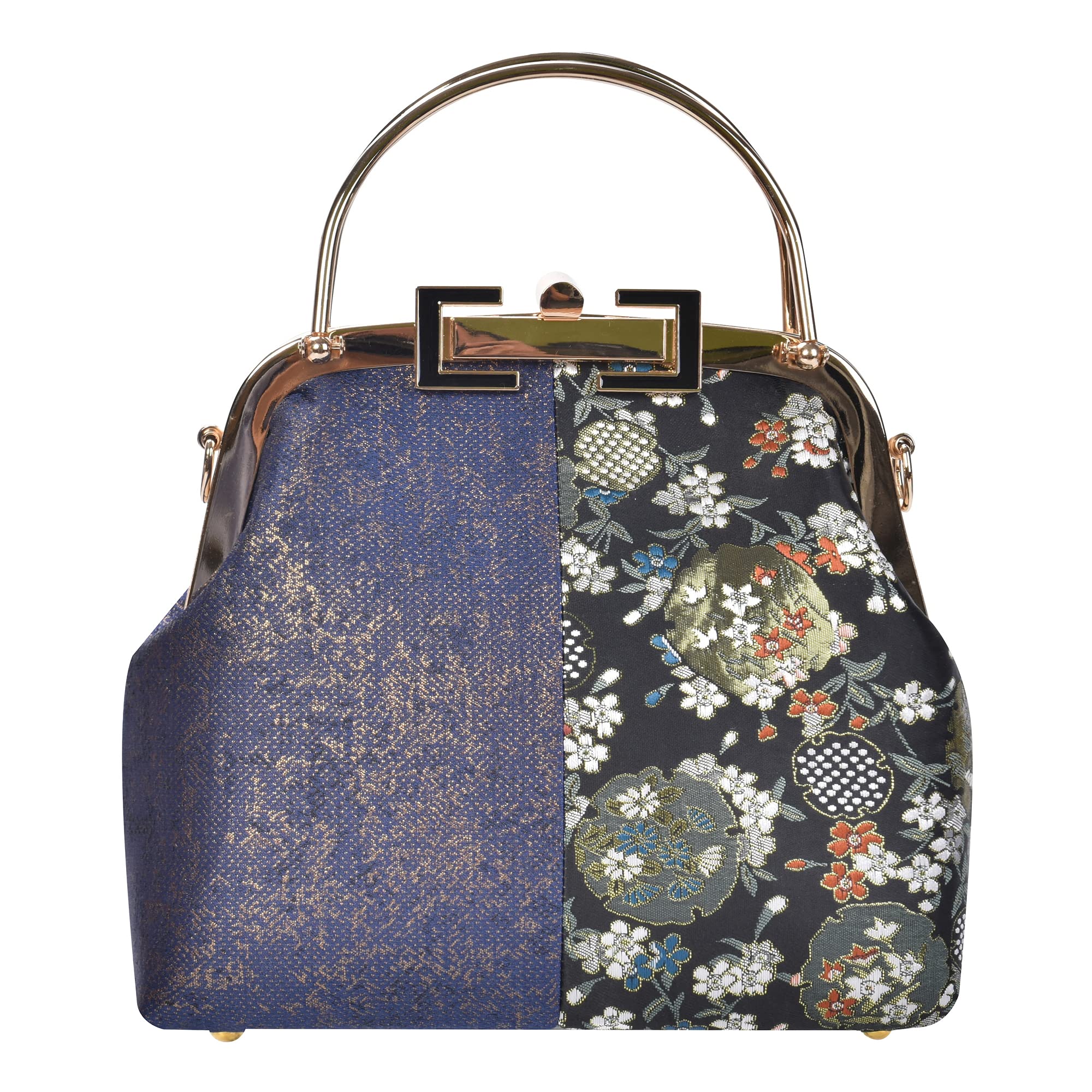

Плечевая японская текстильная сумка Nishijin Hand Crossbody Cherry Floral Gold [Hatajudou] Tote, Одежда, Кимоно, Сумка, Женская, Сумка, Сумка, 2-сторонняя, Легкая,