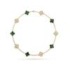 Collana Boutique Dieci Fiori Collana Trifoglio a Quattro Foglie Bifacciale Lusso di Alta Gamma Collana da Donna