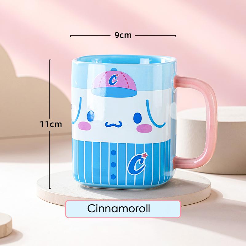 Pour Sanrio Tasses en Céramique 400ml Tasses à Jus Colorées de Bureau Design Décalcomanie Carré Dessin Animé Tasses à Eau Maison Petit Déjeuner Lait Tasses à Café