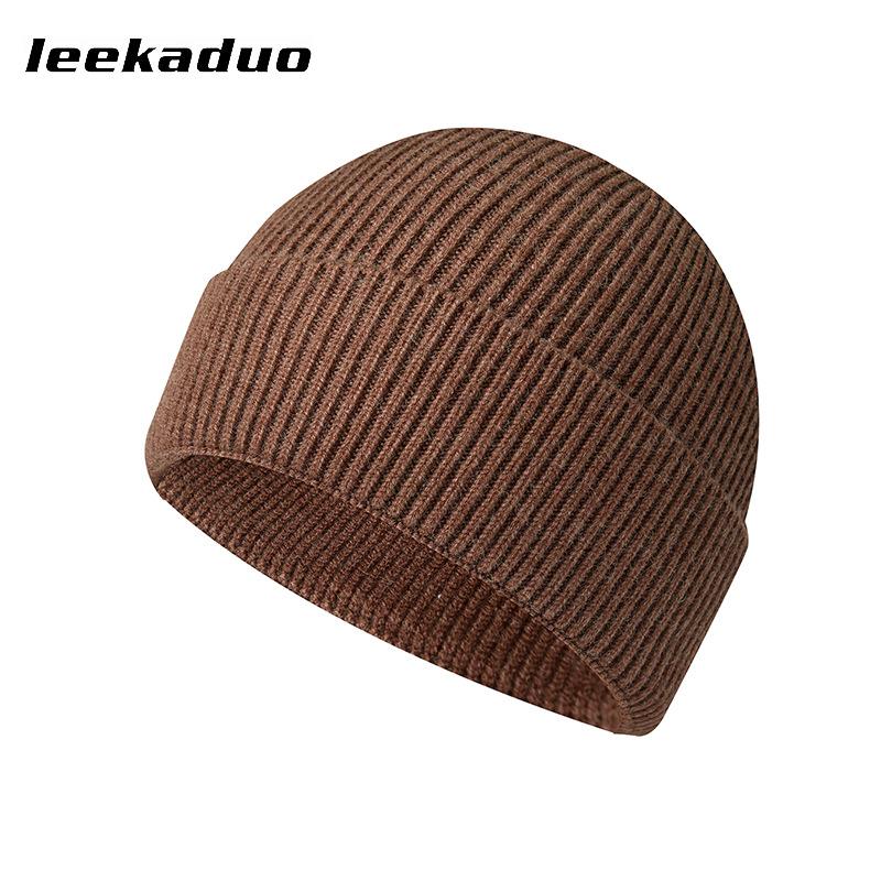 Hat Women's Winter Knitted Hat Men's Outdoor Cold Hat Warm Knitted Hat Solid Color Ear Protection Hat