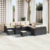 13 Piece Garden Sofa Set in Black Poly Rattan