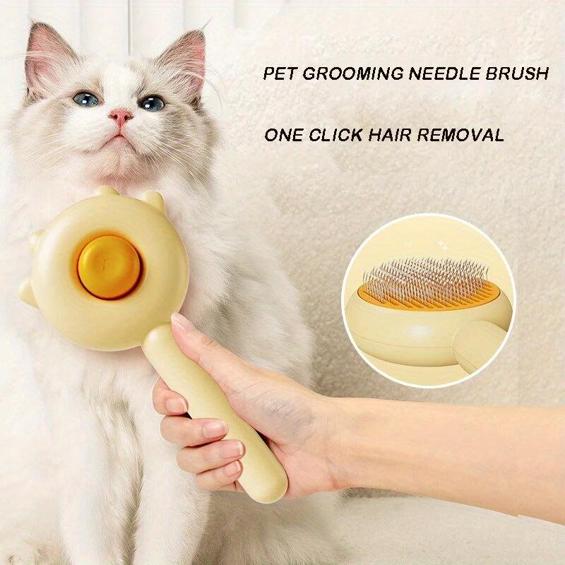 Pet Grooming Needle Brush Magic Massage Comb Hair Remover Pets General Supplies with Pet Nail Clippers for Cat Dog Cleaning Care