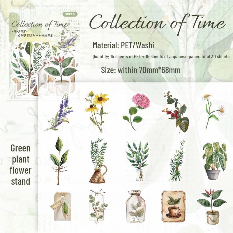 Time Series Paper Trace Sticker Pack - 6 Styles for Journaling, Collage, and DIY Decoration