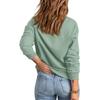 Locker Damen Freizeit Ärmel Lang Sweatshirt Jacke Oberteil Tasche Mantel
