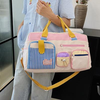 Children's Fun Large Capacity Warm Tone Handheld Travel Bag Dry and Wet Separation Personalized Gym Bag Can Be Used To Pull Rod