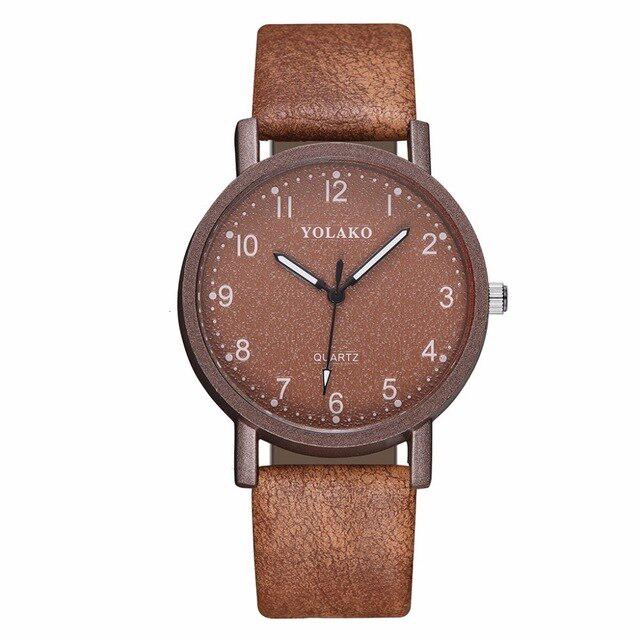 Arabic Numeral Wristwatches for Women, Luxury Casual Leather and Quartz Watches Watch for Dropshipping