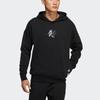 Adidas Martial Arts Printed Sports Hoodie Men Tops Black HE5115