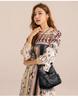 Women's cross-shoulder bag women's cross-body bag on the shoulder small baguette summer black soft
