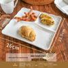 Japanese Style Ceramic Divided Plate for Kids - 3-Compartment Meal, Dried Fruit, and Breakfast Plate