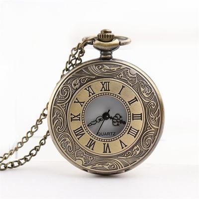 Personalized Pattern Steampunk Vintage Quartz Roman Numerals Pocket Watch