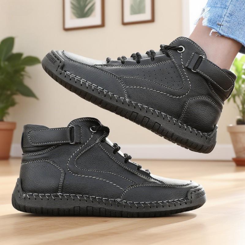 New Autumn Handmade Leather Women Boots Design Sneakers Man Breathable Casual Softer Shoes Men Ankle Boots Outdoor Boats