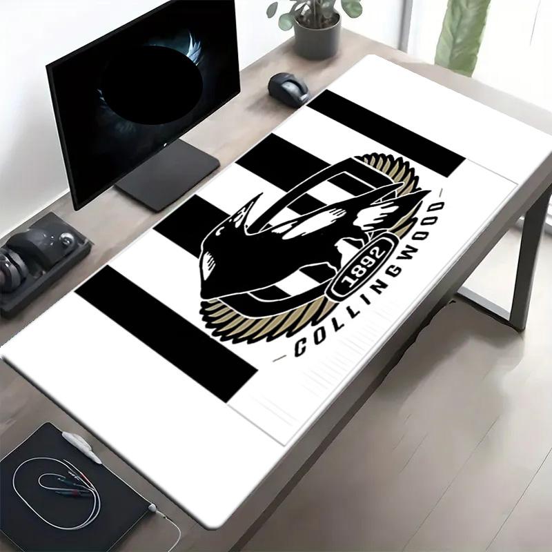 Collingwood Magpies Print Mouse Pad, Anti‑Slip Desktop keyboard Mat, for PC Laptop Gaming Working Daily Use, Cool Festival Surprise Gift