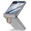 Vhodné pro skládací mobilní telefon Samsung Z Flip7 Ultra tenké pouzdro Hřídel Plně krytý prsten Módní Magnetický Tenký prsten Bezdrátové nabíjení