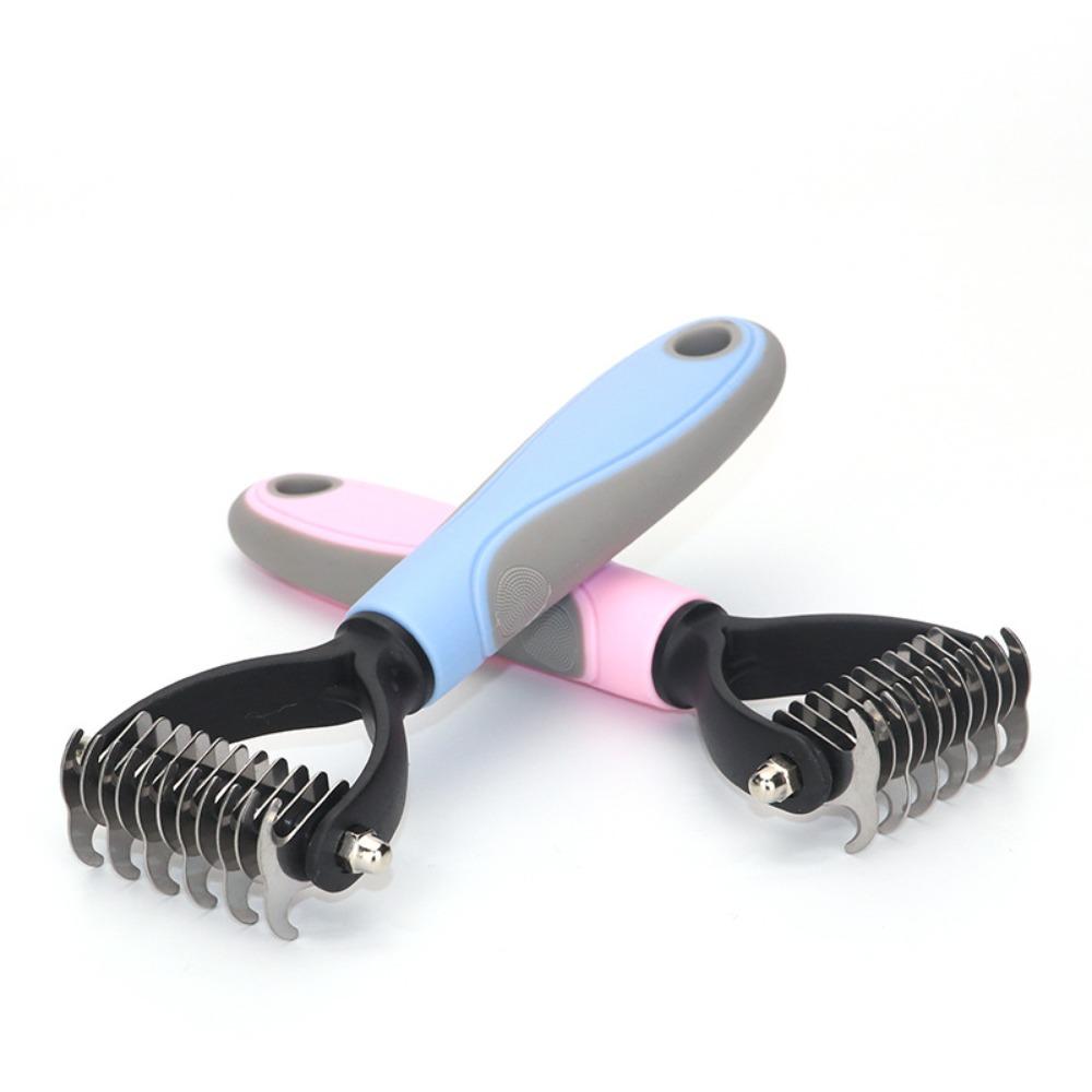 Stainless Steel Dog Trimmer Comb Double-Sided Pet Deshedding Brush Cat Comb Brushes Pet Comb Home