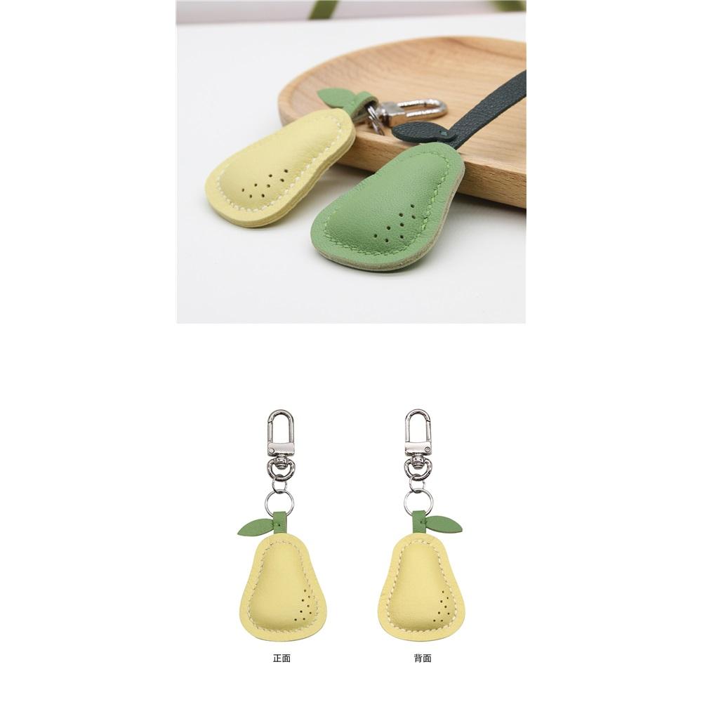 Handgefertigter Anhänger aus echtem Leder in Birnenform, Niedlicher Taschenanhänger, Exquisiter handgefertigter Schlüsselanhänger