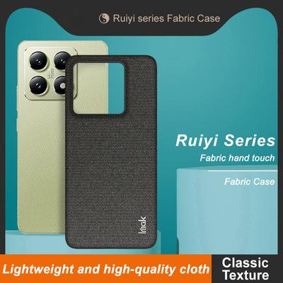 IMAK Ruiyi Series for Xiaomi 14T Case Fabric Texture Leather+PC Phone Back Cover