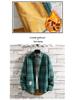 Men's Slim-Fit Fleece-Lined Plaid Button-Down Shirt - Korean Style Warm Casual Top