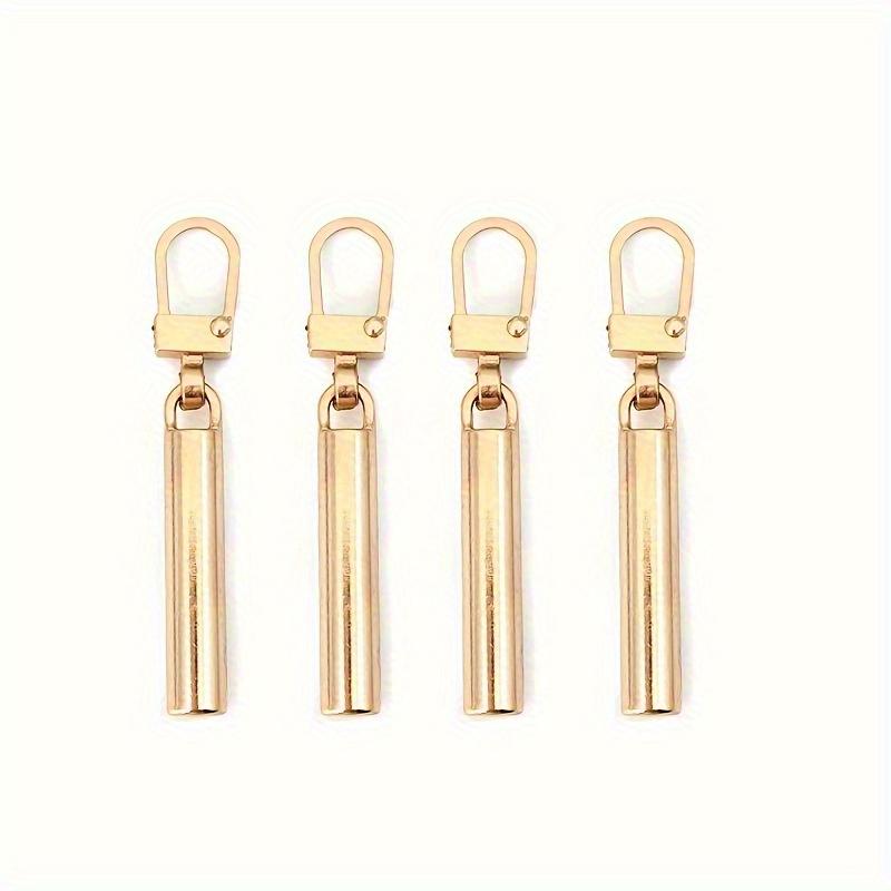 4Pcs Detachable Metal Zipper Pullers, Zipper Slider Pull Tabs, DIY Sewing Repair Kit for Bags & Down Jackets