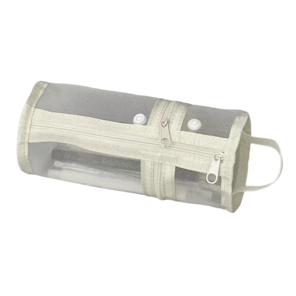 Simple Pencil Case Clear Pencil Bag Large Capacity Pen Case Pen Pouch Cylindrical Pen Bag Pencil Organisers for School