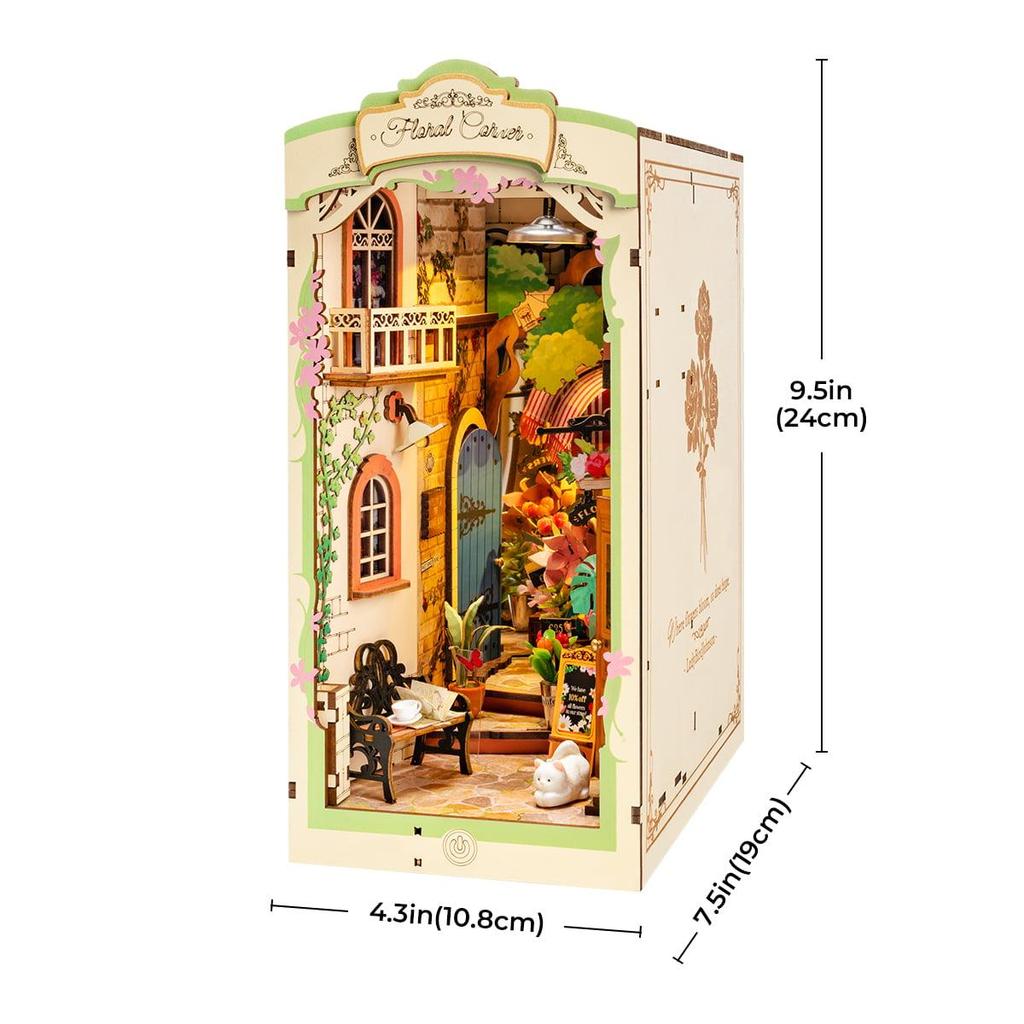 ROBOTIME Rolife 3D Puzzle Floral Corner DIY Book Nook Kit TGB09