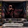 Wall Hanging Tapestry Custom NameThe Weeknd Pattern Personalized Printed Fabric Wall Decor