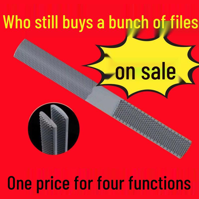 Upgraded Four-in-One Hardwood Woodworking File: Coarse, Grinding, Shaping, and Hand File