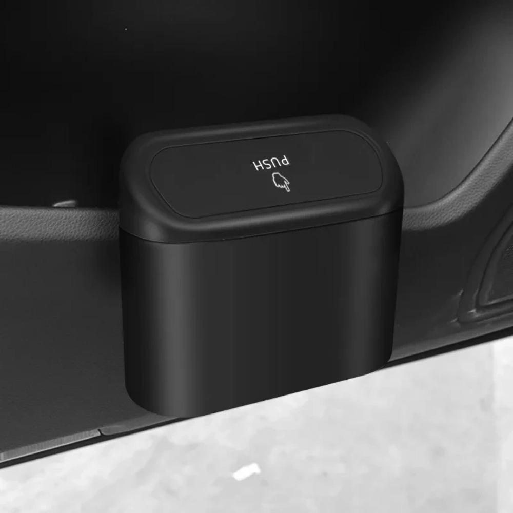 Cestino per la spazzatura per auto, contenitore per la spazzatura per veicoli, contenitore per la polvere, contenitore per la spazzatura quadrato nero, accessori per interni auto