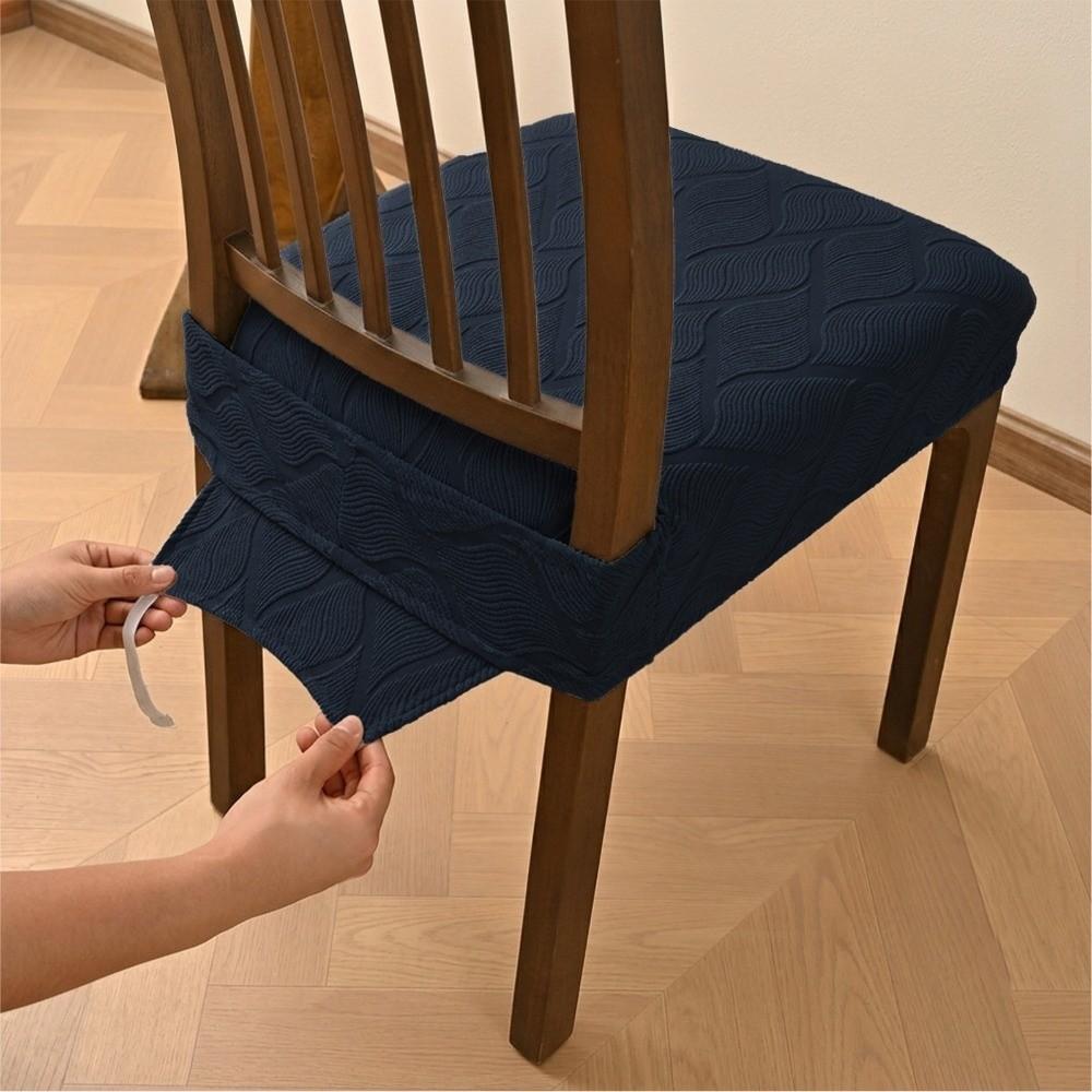 Universal Dining Chair Cover Anti-slip Stretch Jacquard Stretch Chair Cover Slipcover Elastic Spandex Kitchen Chair Cover