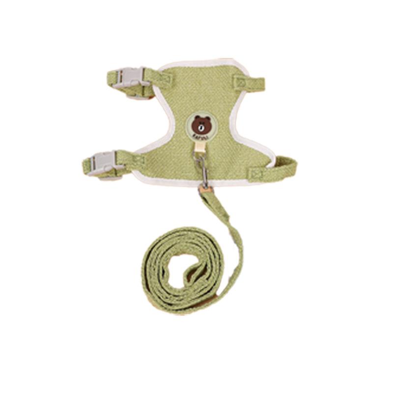 

Cat and Dog Chest Strap Pet Leash Angel Wings Decor Rabbits Rabbit Rope Cat Harnesses Cute Vest for Small Pets Collar Adjustable зелений