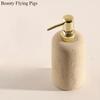 1pc Natural Stone Shower Gel Distribution Bottle, Household Storage Bottle, Bathroom Decoration, Liquid Distribution Bottle