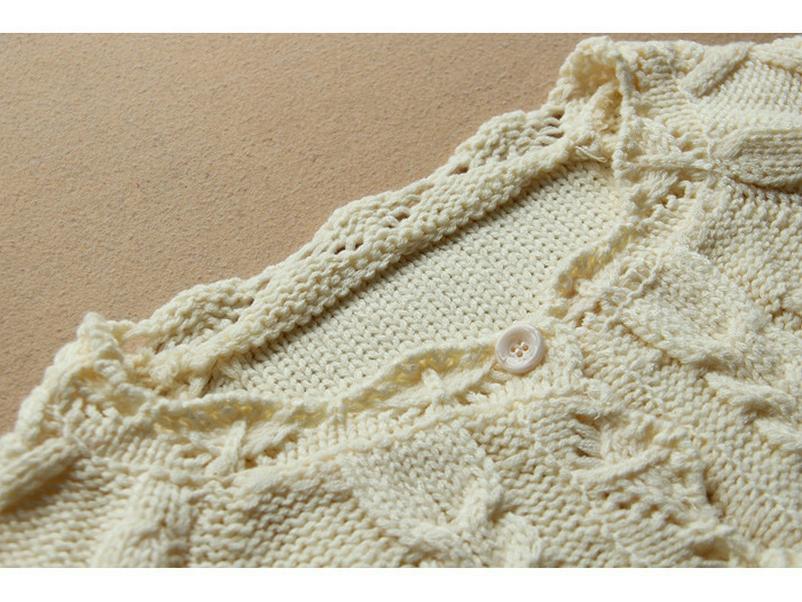 Japanese Mori Girl Style Hollow Lace Cardigan for Spring & Autumn