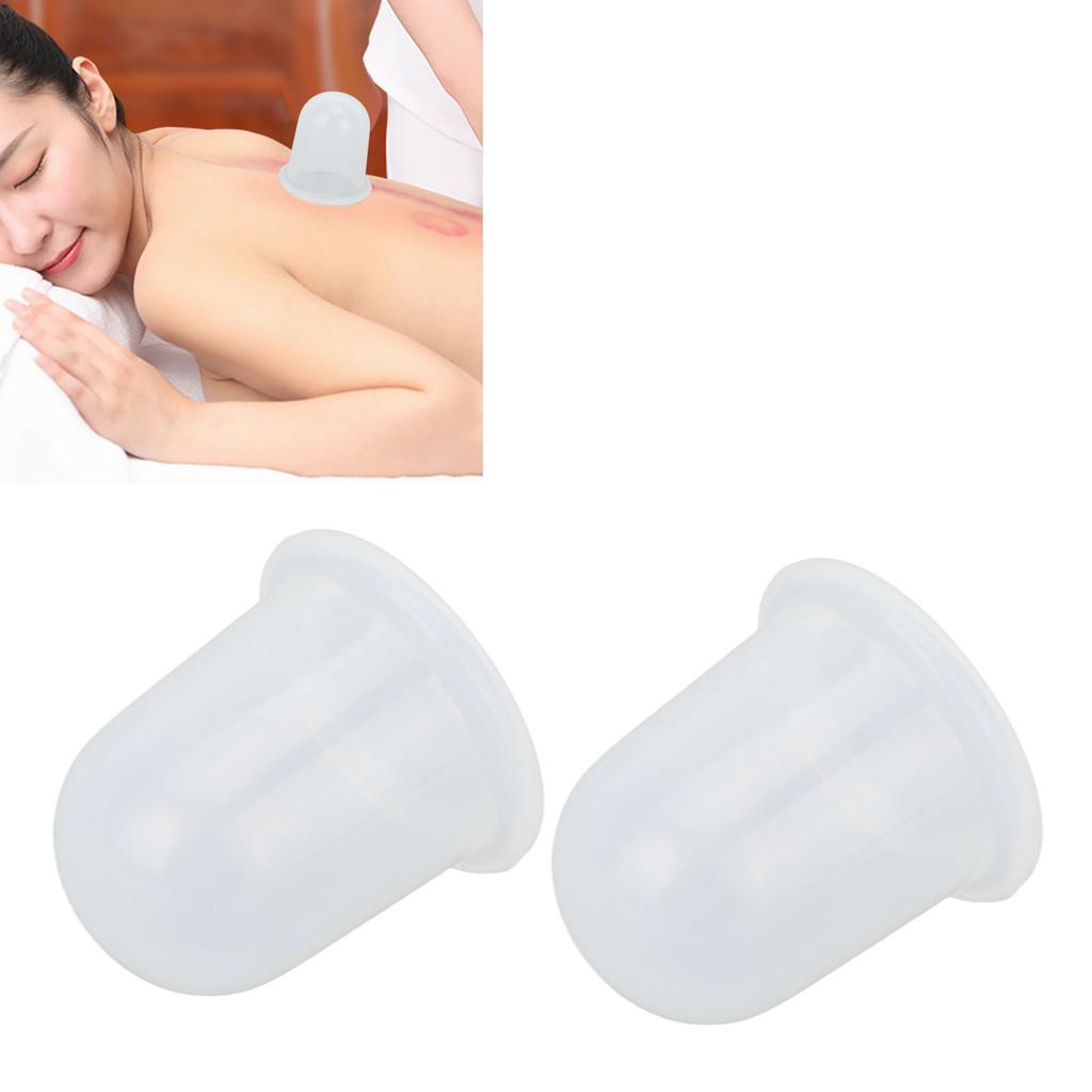 2pcs Cupping Set Transparent Silicone Muscle Relaxation Cupping Therapy Set for Facial Body Massage
