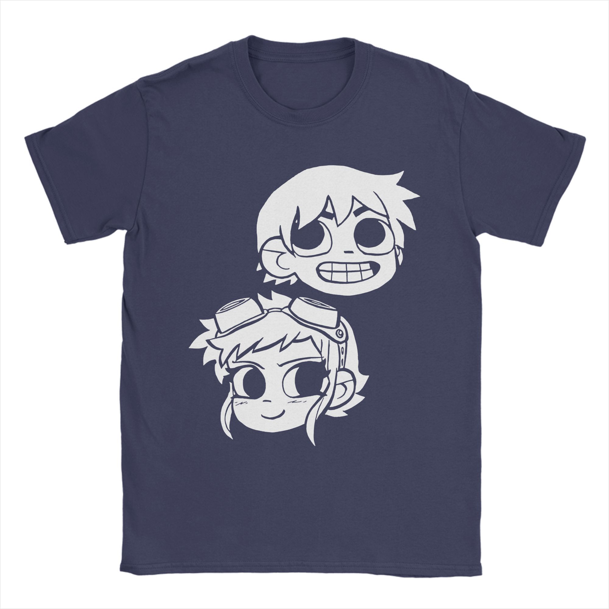 

Men s 2-Up! Scott Pilgrim T Shirt Cotton Clothing Casual Short Sleeve Round Neck Tees Gift Idea T-Shirts 3XL